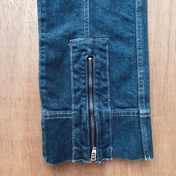 7 FOR ALL MANKIND EASY SLIM CARGO Women’s Zip Hem Denim Jeans sz 27 NWT - Picture 5 of 14